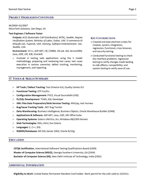 it software engineer resume template example